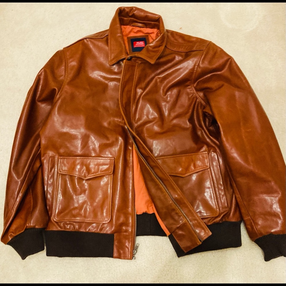 US A2 Genuine Camel Leather Jacket